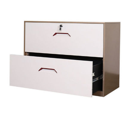 Rodamiento de bolitas resistente de acero modificado para requisitos particulares de los muebles de oficinas que resbala el cajón horizontal del documento de 2 capas