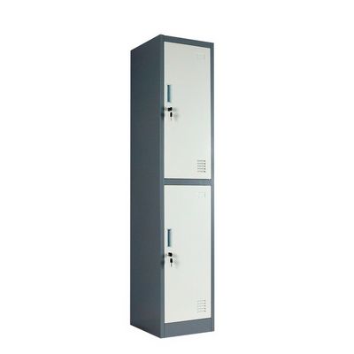 Prenda impermeable tamaño pequeño vertical de dos puertas de Dormitory Metal Wardrobe del hierro del metal de los gabinetes del estudiante de acero del armario
