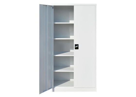 Gabinetes de almacenamiento plegables de la puerta de acero llena de la altura ningunas herramientas para montar el color blanco