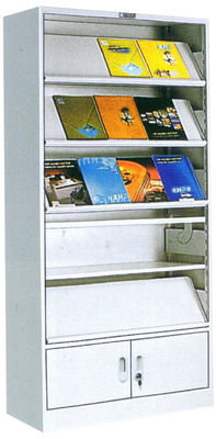el estante para libros de la oficina del metal 5-Pull-Out-Board con el PVC ahuecó la manija
