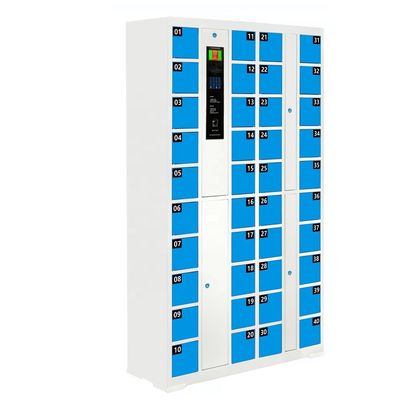 Veinticuatro artículos azules del color del armario de la puerta de la identificación elegante del código de barras