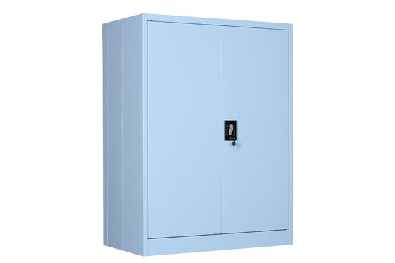 Gabinetes de almacenamiento azules de las puertas sólidas, muebles cerrados 2 estantes del almacenamiento del metal