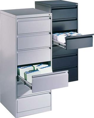 Seis cabinetes de archivo bloqueables de la prueba de la inclinación del cajón