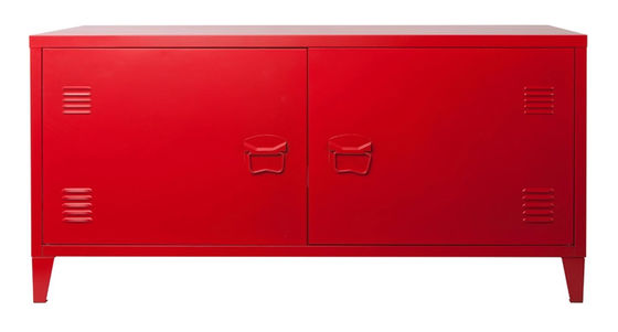 Pared roja TV a prueba de polvo Hall Cabinet Design del metal