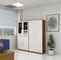 Gabinete de fichero horizontal moderno de cristal de acero de alta calidad de los muebles de oficinas de la puerta