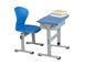 Solos escritorio del estudiante y sistema azules de la silla, muebles de escuela de la tabla de escritura del niño de la sala de clase