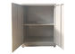 Gabinete cubierto polvo del metal del cortocircuito del final, gabinete ausente del arte del doblez gris claro