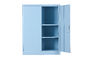 Gabinetes de almacenamiento azules de las puertas sólidas, muebles cerrados 2 estantes del almacenamiento del metal