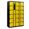 Gabinete de almacenamiento durable negro amarillo codificado uno mismo del armario 18 seguros electrónicos
