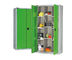 El armario de acero de la puerta de oscilación/golpea abajo de armario del almacenamiento de combinación del metal de la puerta de oscilación