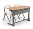 Muebles de escuela de acero para el escritorio y el estudiante Table Cheap Price de los muebles de la sala de clase de los niños de la silla